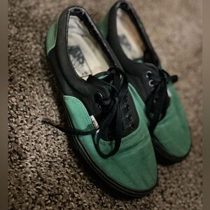 Vans Custom Green and Black Womens Sneaker
